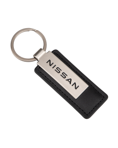 Nissan Black PU Leather Keyring